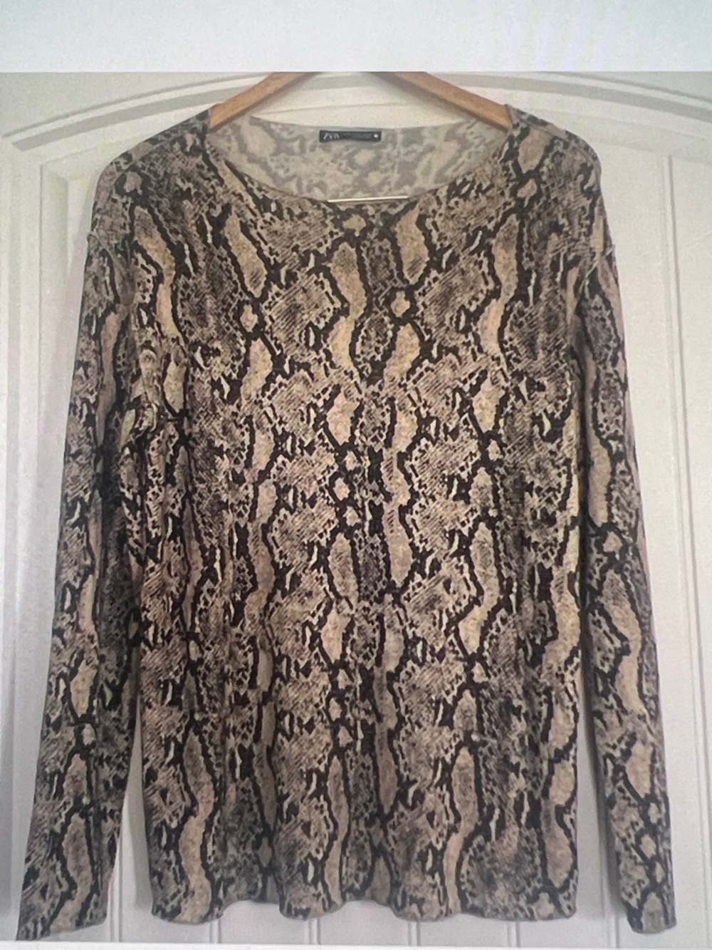 Zara Animal Print Viscose Sweater
